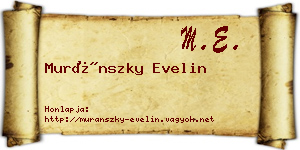 Muránszky Evelin névjegykártya